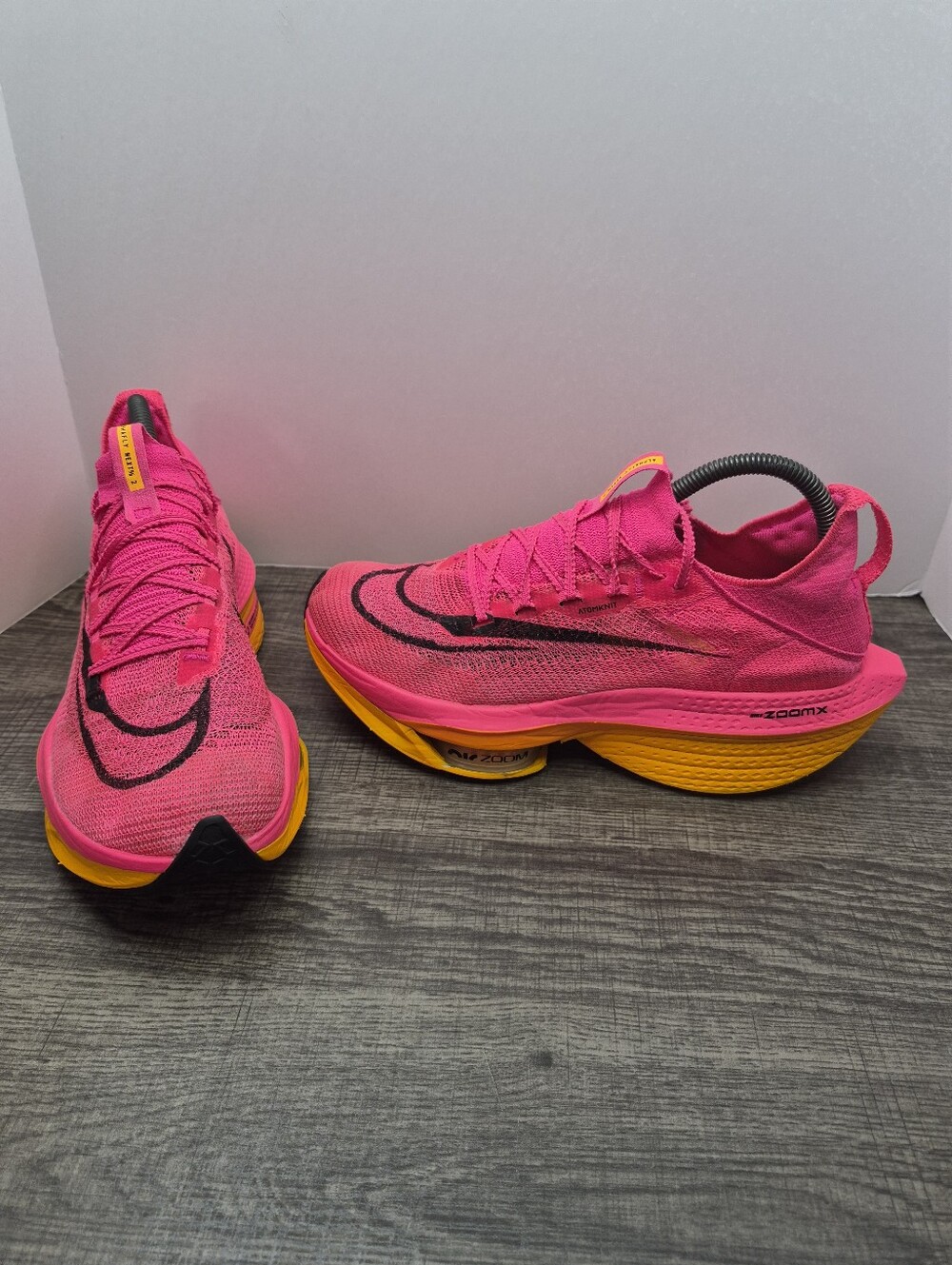 Nike Air Zoom Alphafly NEXT% 2 Hyper Pink AtomKnit Running Shoes Men's Size 7.5